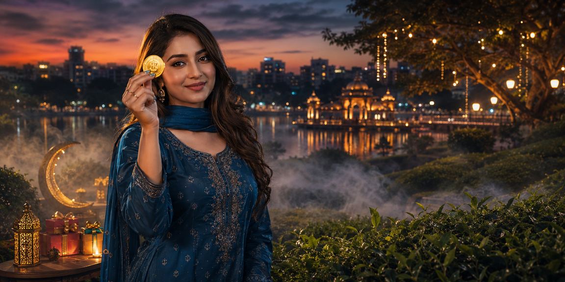 ঢাকায় সালোয়ার-কামিজ পরিহিত নারী অনলাইন ক্যাসিনো বিনোদন উপভোগ করছেন