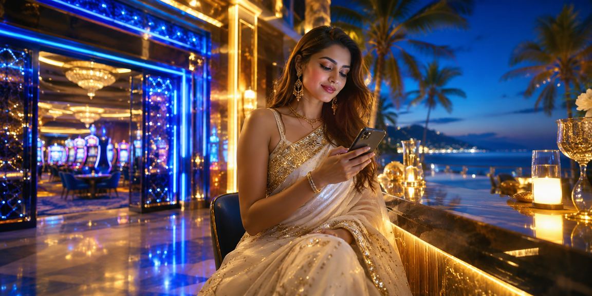 রংপুরে শাড়ি পরিহিত নারী মোবাইলে ক্যাসিনো ভাউচার ব্যবহার করছেন নিরাপদে